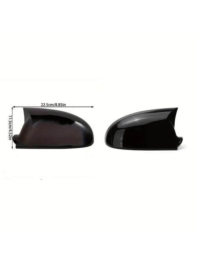 أغطية مرايا جانبية ذات مظهر أسود كربوني لامع لفولكس فاجن جولف 5 MK5 GTI R32 2003-2009 - Image 2